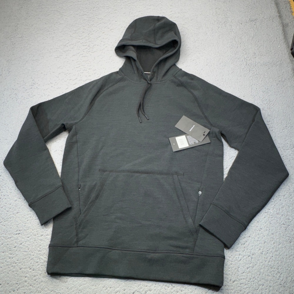 Ten Thousand Merino Tech Hoodie Mens Small Black Wool Popover Training Gorp NWT - Picture 1 of 12